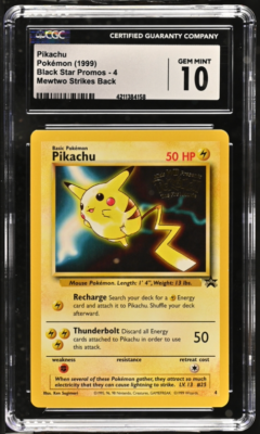 ピカチュウpromo英語版. 1999年 CGC 10 ．未開封、2セット！美品 1999 PIKACHU BLACK STAR PROMOS #4 MEWTWO STRIKES BACK CGC 10 | eBay