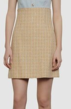 790 Sandro Women's Beige Mina Chambray Sleeveless Sheath Dress Size 36/US 4