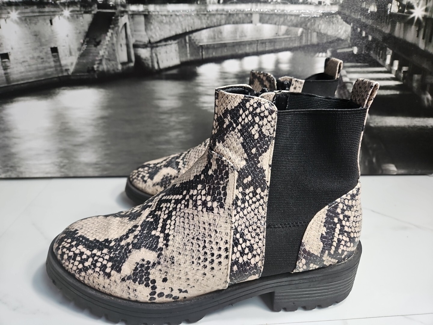 Universal Thread Python Pattern Zipper Up Ankle B… - image 6