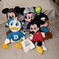 Disney Store Mickey Minnie Donald Goofy Pluto Mini Bean Bag Plush w/Tags
