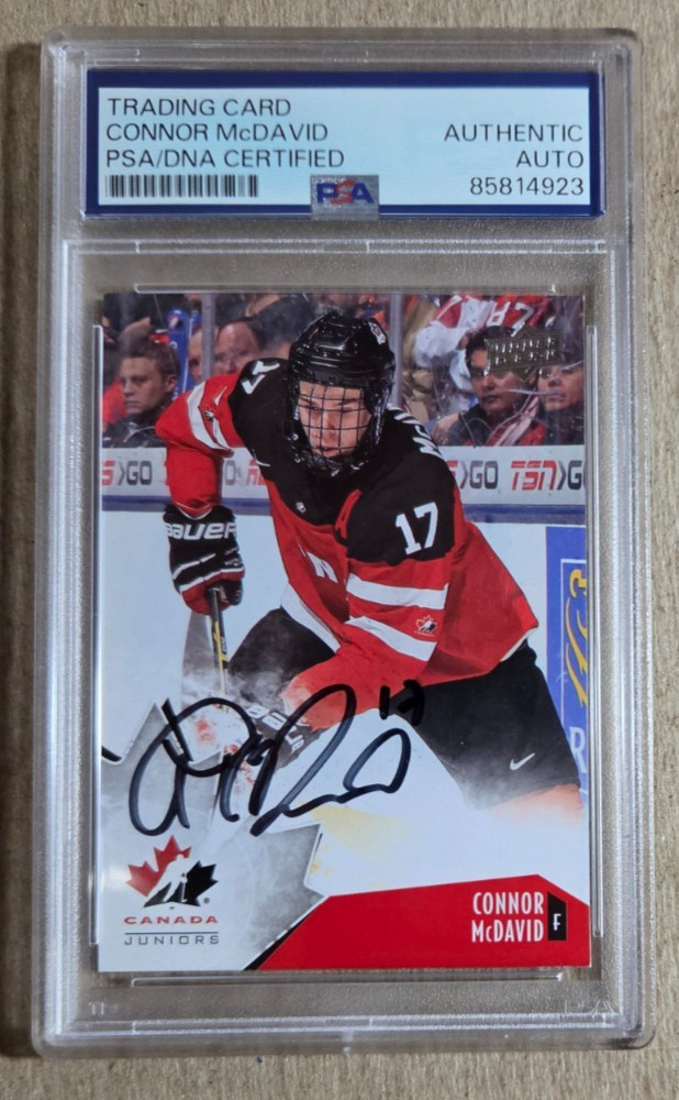 Connor McDavid Signed 2015 Upper Deck Team Canada Juniors PSA/DNA Certified Auto