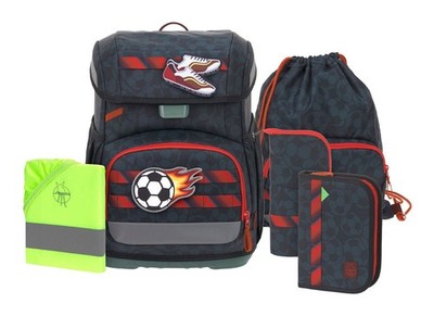 Lässig Light Unique School Set 7-teilig Schulranzen Football deep blue Neu