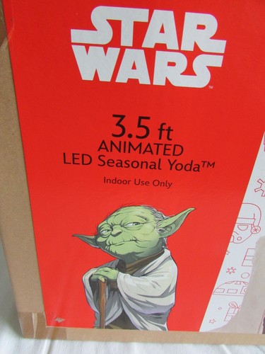 Disney Star Wars Weihnachten Halloween 3,5 Fuß animiertes Yoda Lichtschwert - Bild 2 von 8