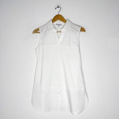 Hinson Wu Lea White Sleeveless Blouse Women s Size Small