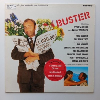 BUSTER Phil Collins OST Soundtrack 1988 LP Vinyl Hype Sticker NM-