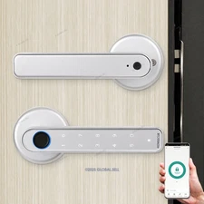 HOMSECUR Electronic Fingerprint Password Door Lock APP Bluetooth Remote Opening