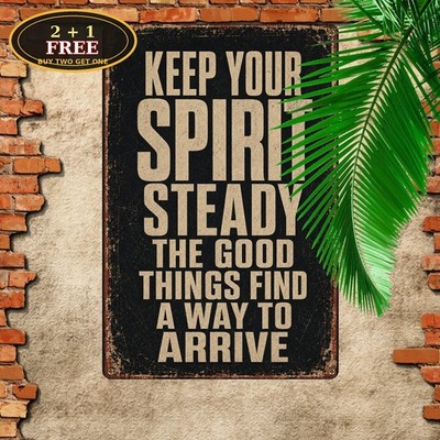 Inspirational Quote Poster Bold All Caps Typography Distressed Sign
