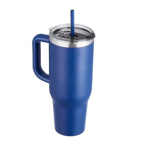 40 oz Insulated Water Bottle Stainless Steel Coffee Cup Handheld Blue - Picture 9 of 11