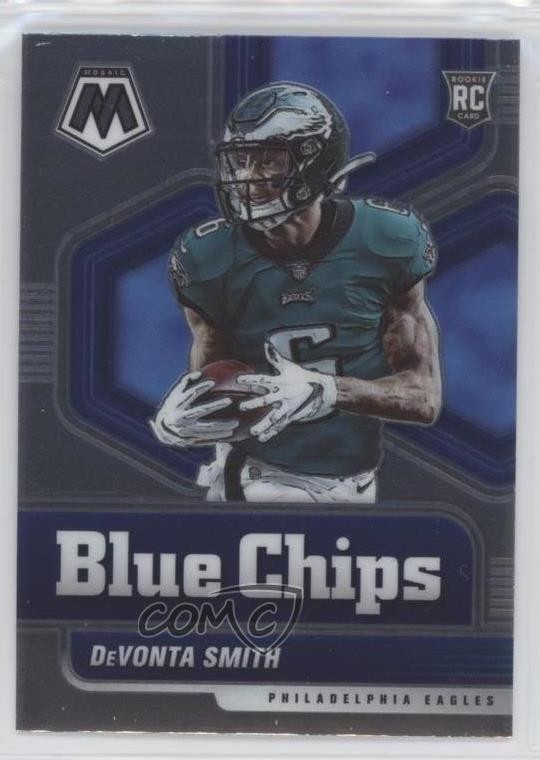 2021 Panini Mosaic Blue Chips DeVonta Smith #6 9o3