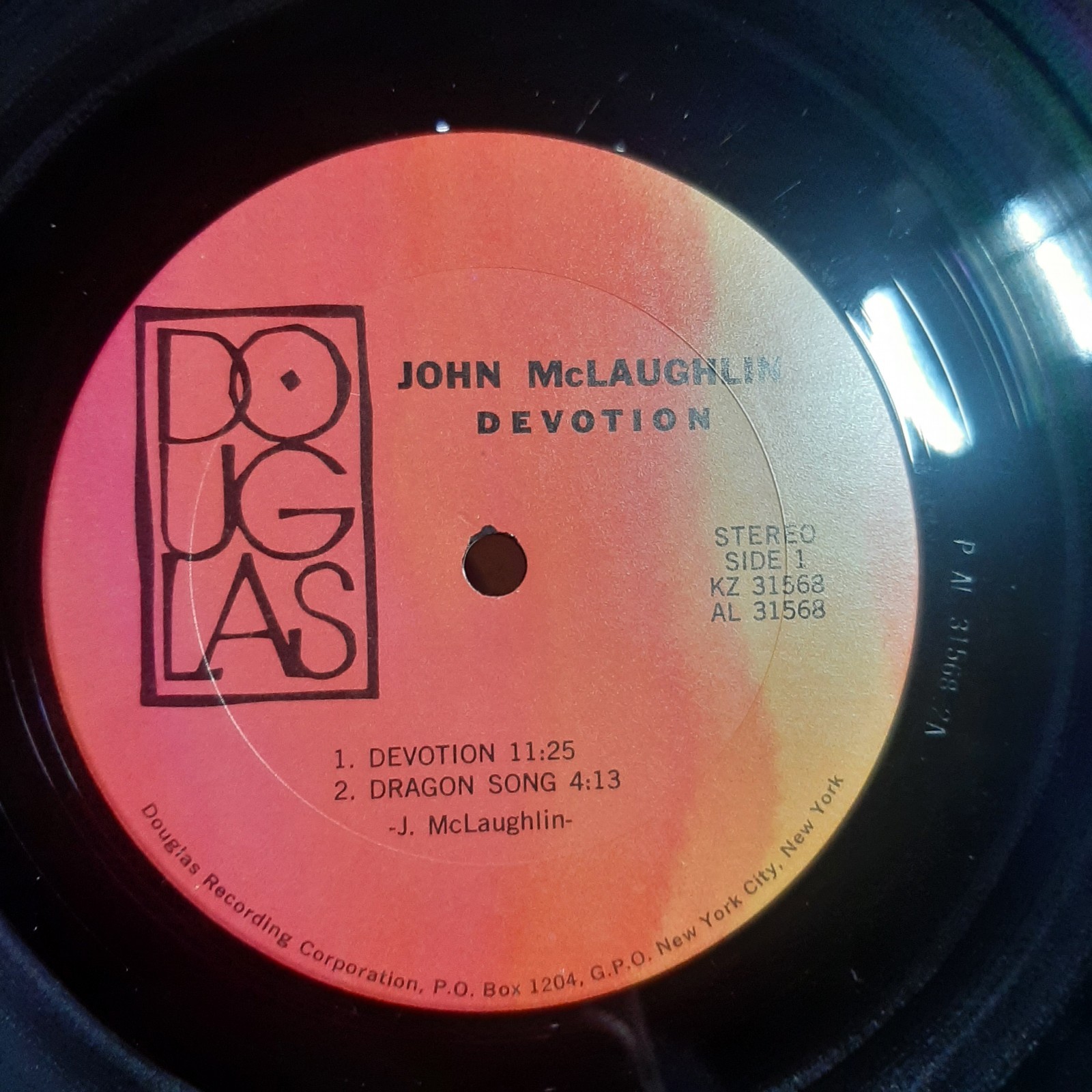 John Mclaughlin Devotion Vinyl LP Record Fusion Jazz 1972 RP