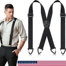 Suspenders for Men, X Back Hidden Suspender 1.5" Under Clothing Heavy Duty