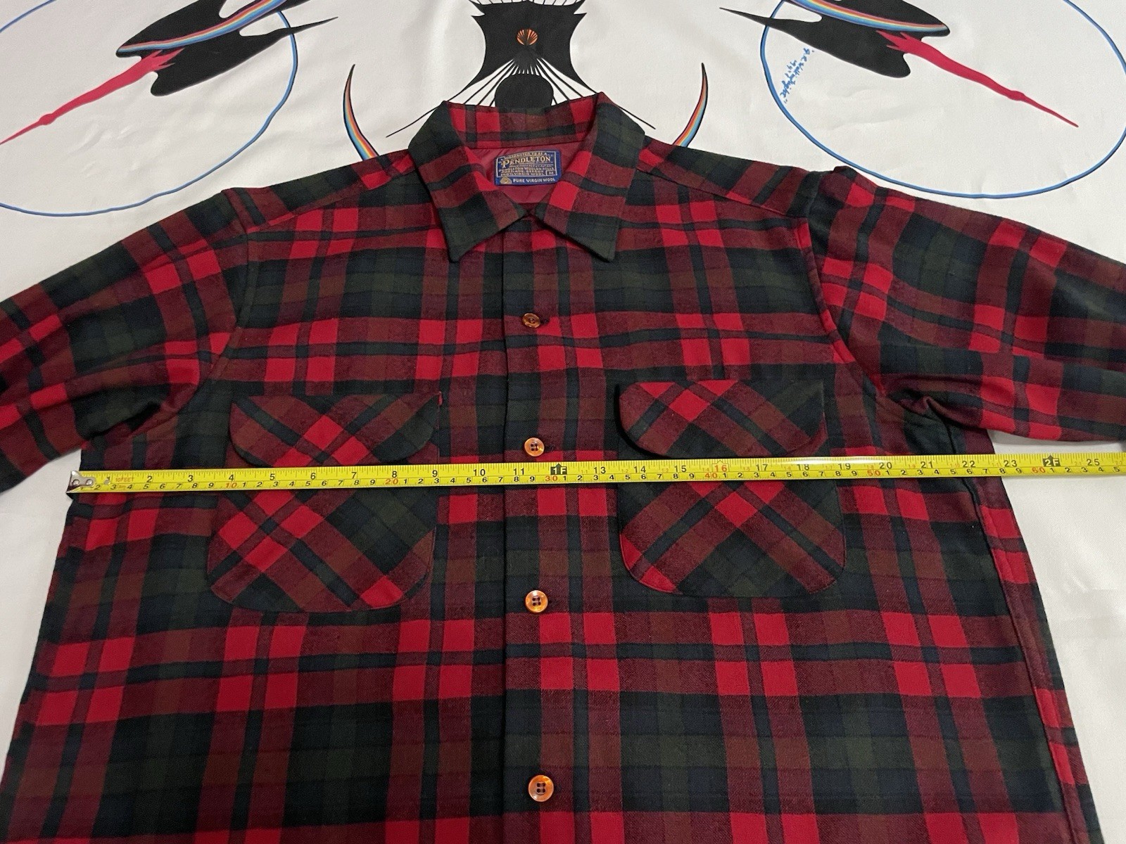 VTG Pendleton Board Shirt Button Up Loop Collar F… - image 9