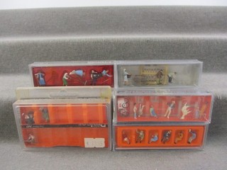 Preiser Track H0 10025/10045/14009/14016 Various Figures Set 5 Pieces in Original Packaging J237