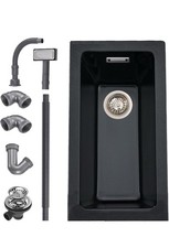 iAnomla Quartz Kitchen Sink, 25x45cm/10x18in, Composite Inset/Undermount Kitchen