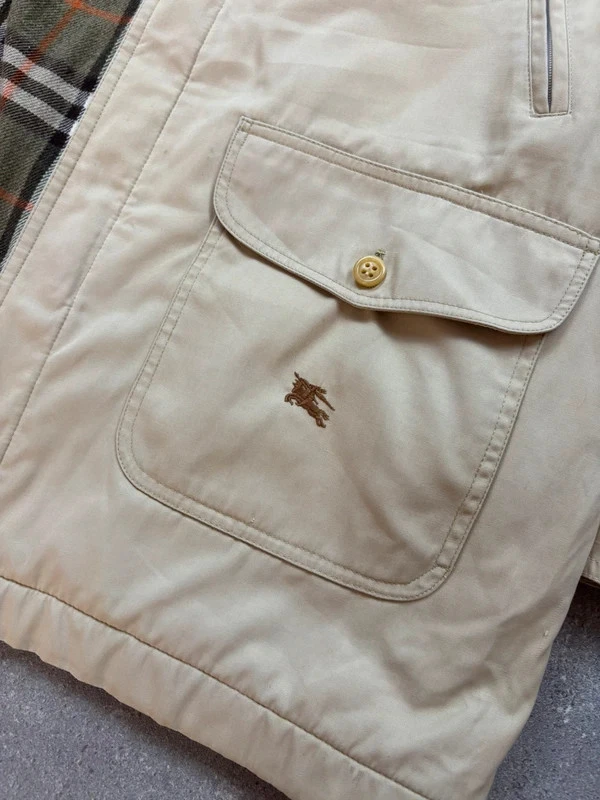 Chaqueta Burberry De Colección Abrigo Largo Invierno con Funda de Lana Años 90