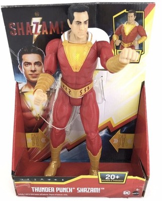 DC Comics Shazam Thunder Punch 12'' Movie Action Figure 20+ Sound Phrases Lights