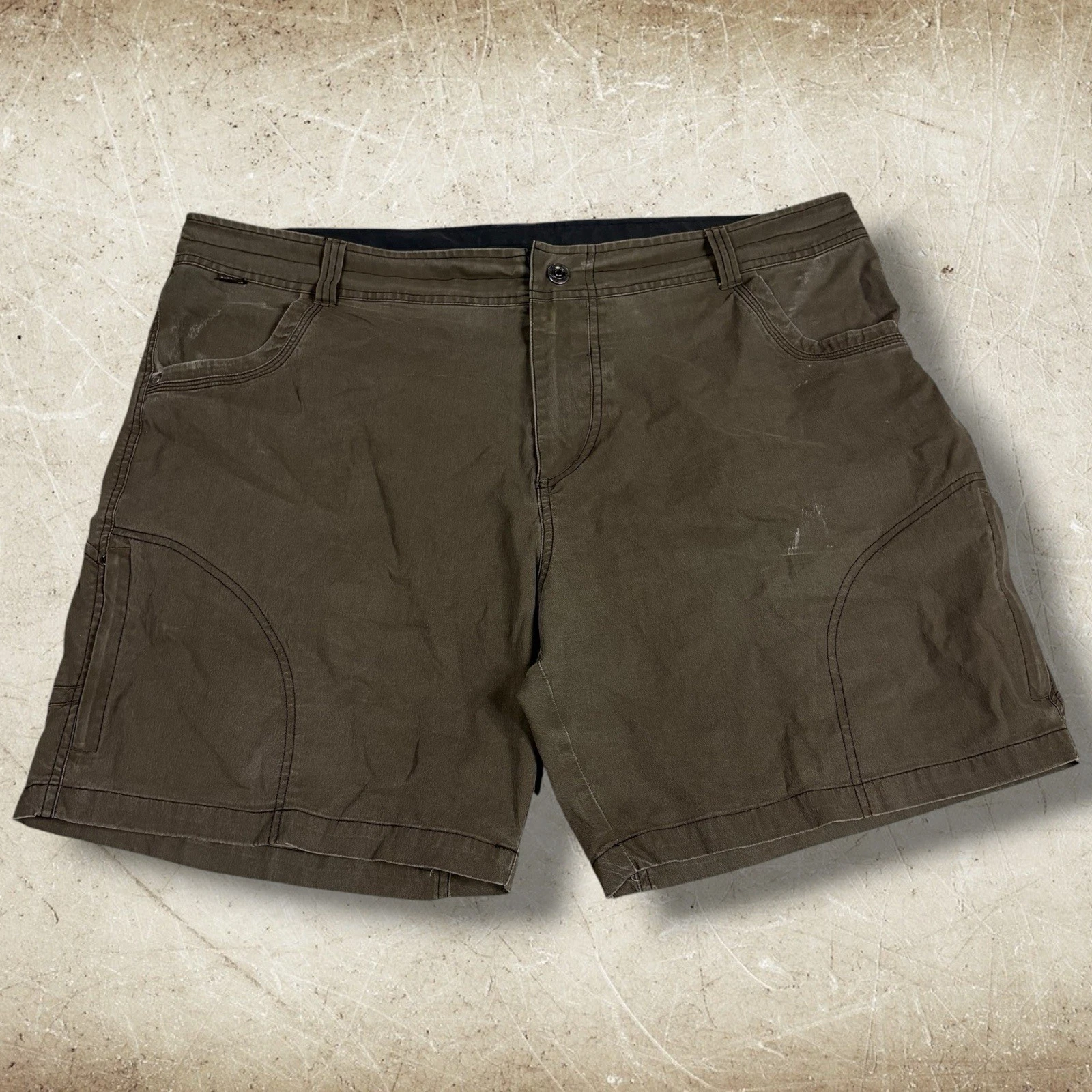 Kuhl Ramblr Men’s Size 42 Hiking Shorts Brown Cotton Blend Cargo Outdoors 5125
