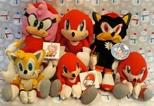Sonic Plush Toy Network 8" 12" Sonic the Hedgehog Lot Shadow Amy Tails Knuckles