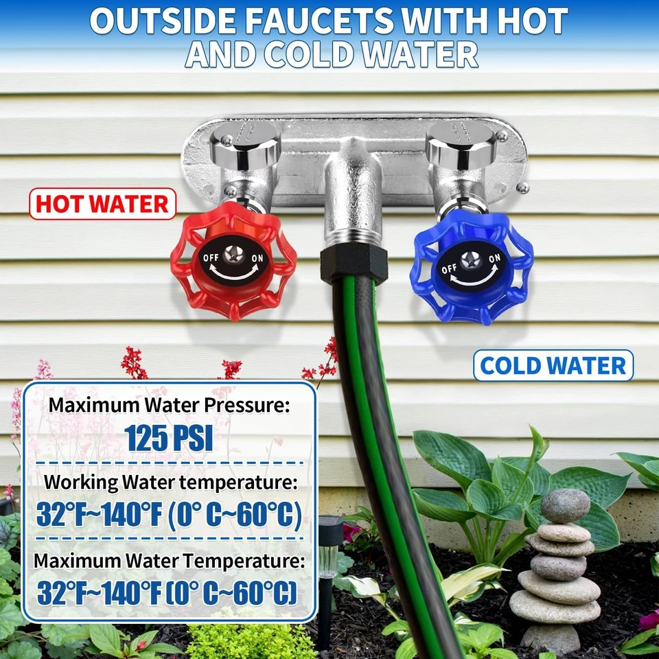 4" Anti-Siphon Frost Free Hot Cold Sillcock Valve Outside Hose Spigot Chrome - Image 2 of 4