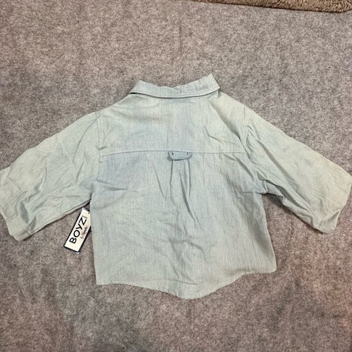 Vintage Boyz Wear by Nannette Button Down Chambray Shirt Soccer Boys Size 7 - Picture 2 of 10