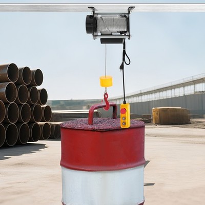 880Lbs Electric Winch Hoist w/Emergency Stop, 100ft Cable for Garage/Lifting US