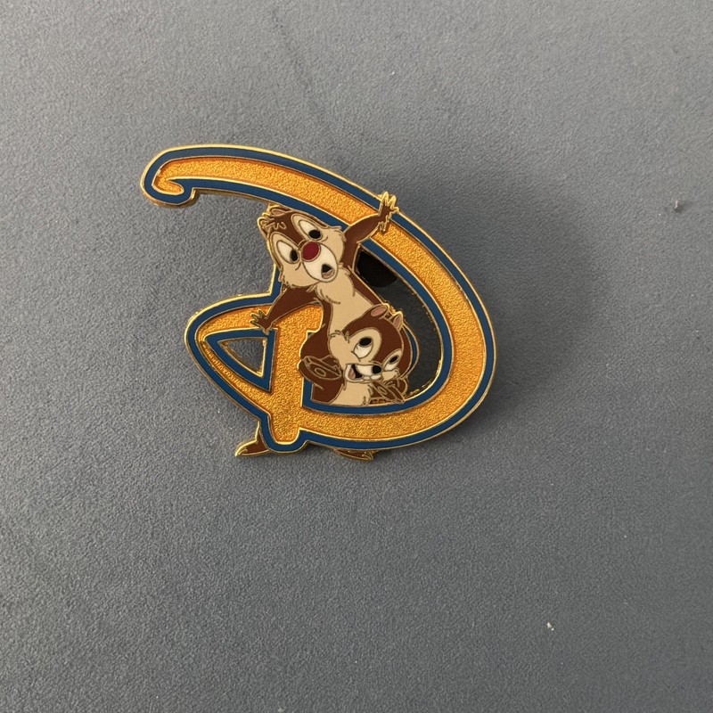 Disney Chip & Dale D Logo 2017 Single Collectible Pin Disney Franchise
