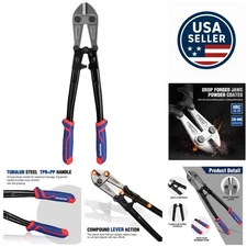 18-Inch Bolt Cutter - Rugged Chrome Molybdenum Steel with Labor-Saving Design