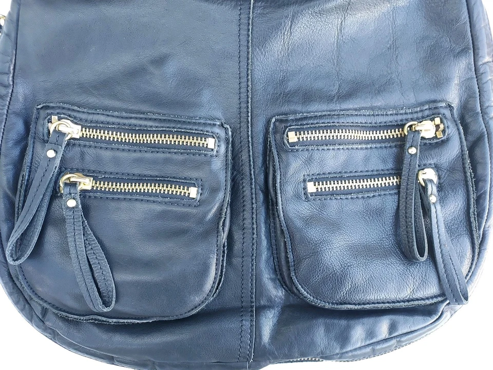 Linea Pelle Dylan 摩托车 水饺包 黑色皮革 90 年代 Y2K 状况完好  — 第 3/4 张图片