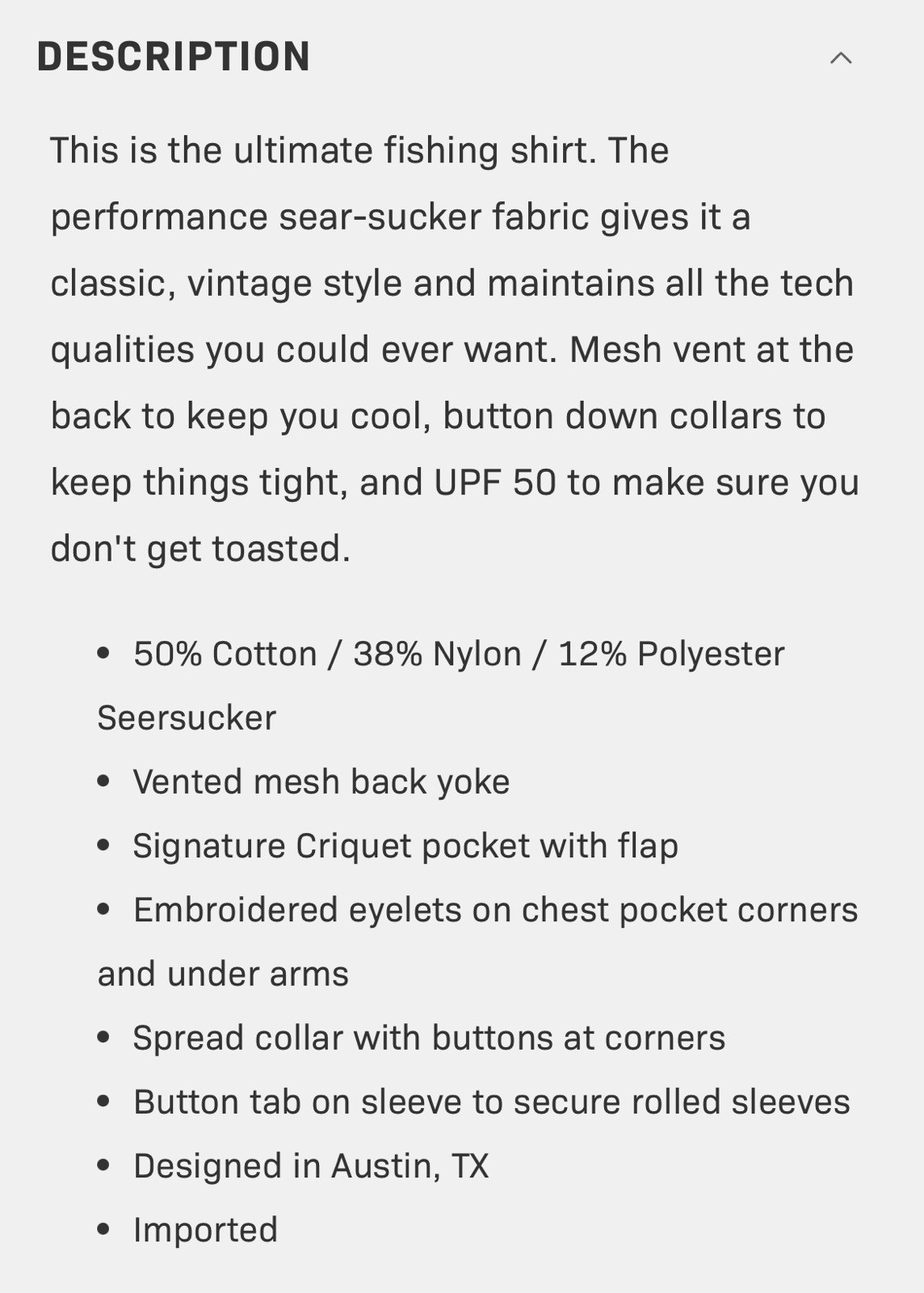 Criquet Austin, TX Seersucker Fishing Shirt Mens XL Vented LS Windowpane NWT