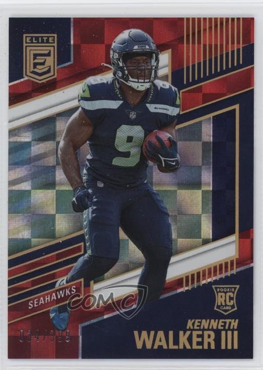 2022 Panini Donruss Elite Rookies Red /399 Kenneth Walker III #110 Rookie RC 3hd