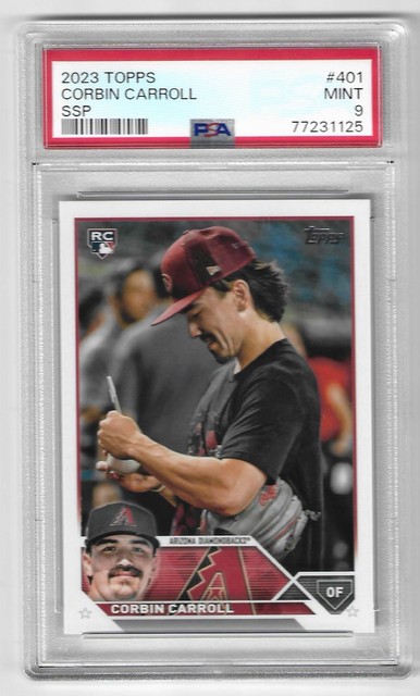 Corbin Carroll 2023 Topps Topps Series 1 Golden Mirror Image Variation