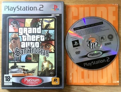 GTA SAN ANDREAS Platinum COMPLET (Sans Carte) PS2 PAL FR CIB - Grand Theft Auto - Photo 1/4