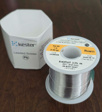 Kester 24-6337-0027 Solder Wire, Rosin Core, Leaded, Sn63Pb37, 3.3 , 0.031"