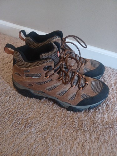 Merrell Men's Moab 3 Mid Waterproof Hiking Boots Earth Brown Men’s Size 9