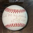 Bill Mazeroski AUTOGRAPHED Baseball 10-13-1960 Pittsburgh Pirates