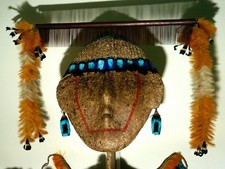 Brazilian Feather Crown Vintage Art Print Poster Wall Decor Home Centerpiece Hom