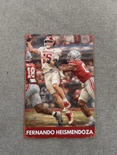 Hoosier Football Metal Sign For Indiana Fans Big Fernando HeisMendoza Big 10 DY