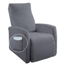 Recliner Chair Cover Jacquard Chair Covers 4 Piece, Small Recliner Sofa Slipc...