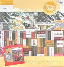 Perfect Pages SPORTS Scrapbook Papers - Over 110 pieces - sealed 200-SR