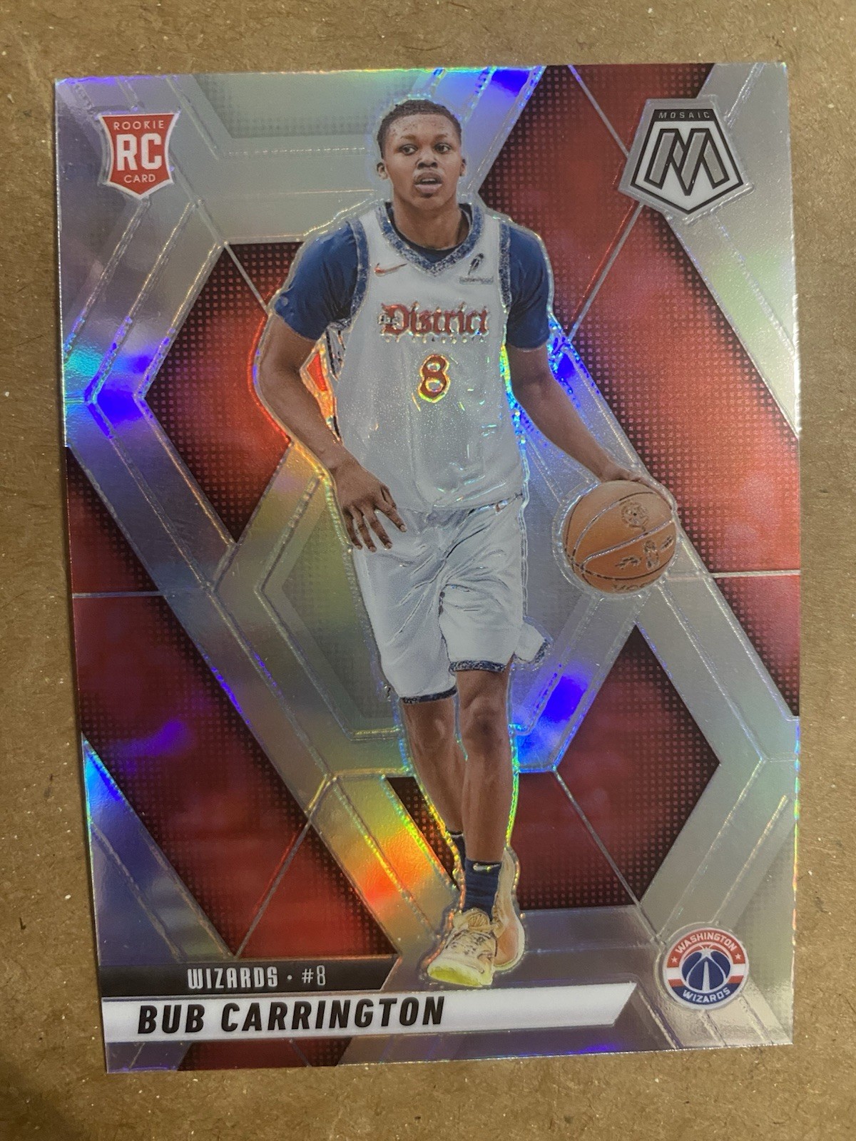 2024-25 Mosaic Basketball Bub Carrington RC Silver Prizm # 206