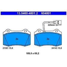 Satz Bremsbeläge Bremsklötze vorne für Seat Leon 1M1 | 581654