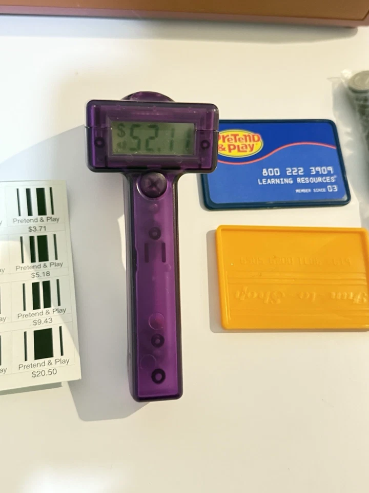 Pottery Barn Kids PBK Learning Resources Purple Cash Register Talking Scanner - Image 4 of 4