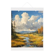 1 Set Magnetic Poster Hanger Frame, 8 Inch Wooden Magnet Frames, White