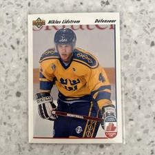 NIKLAS LIDSTROM 1991-92 UPPER DECK FRENCH  EDITION ROOKIE CARD #26 SWEDEN NM