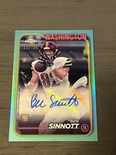 2024 Topps Chrome AQUA Refractor Ben Sinnott RC AUTO /199 Commanders