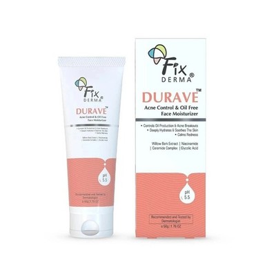 Fixderma Durave Aknekontrolle & ölfreie Feuchtigkeitscreme für Gesicht 50 gm ...