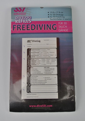SSI DiveLog Refills Freediving * Logbuch Einleger * deutsch * neu *
