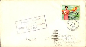 Eastern Airlines First Flight Montego Bay Jamaica - Twin Cities Minnesota RARE