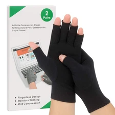 HSGEZUOQI 2-Pair Arthritis Compression Gloves for Alleviate Rheumatoid Osteoa...