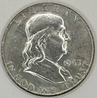 1963 Franklin Half Dollar Raw - Ungraded Choice BU Silver Coin Brilliant Luster